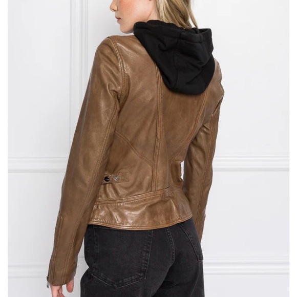 NWT Lamarque Arlette leather biker jacket all saints rag & bone free people - Picture 10 of 14